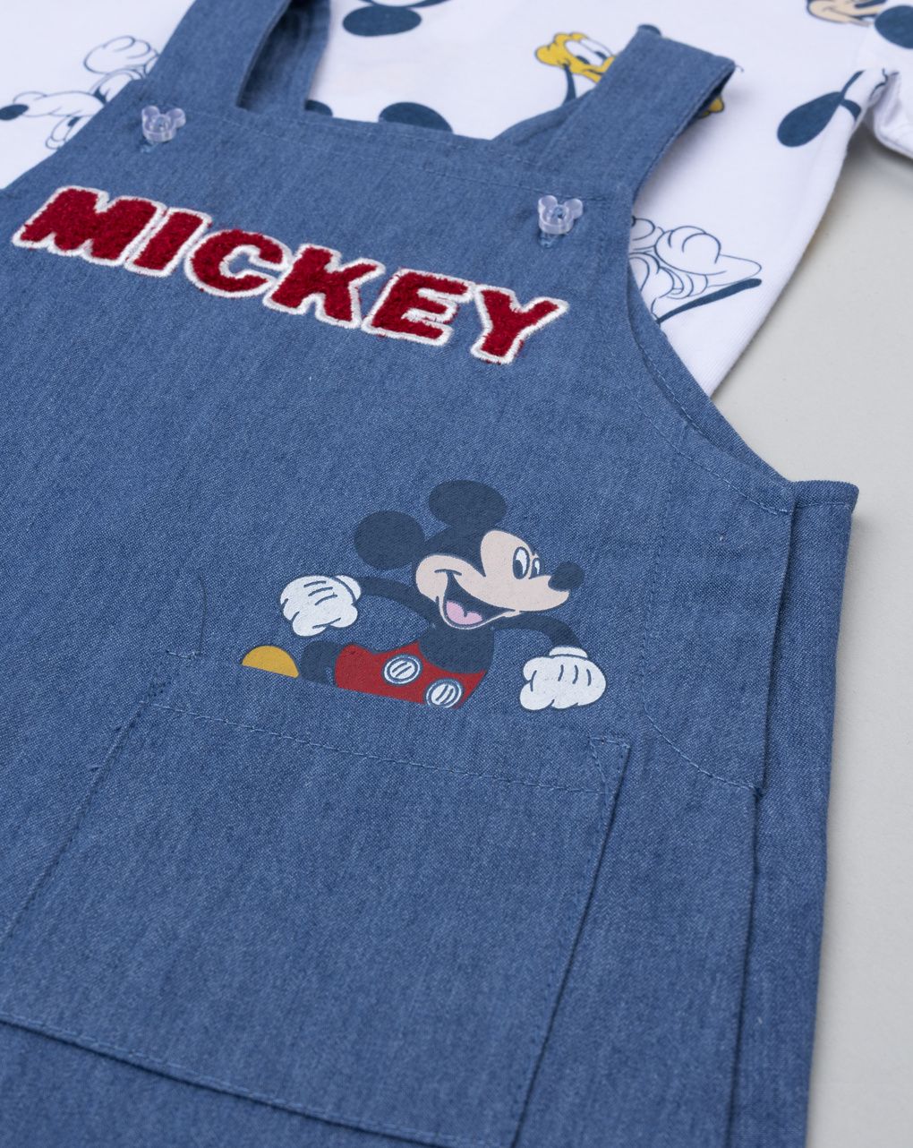βρεφικό σετ t-shirt και σαλοπέτα mickey & pluto για αγόρι - Prénatal