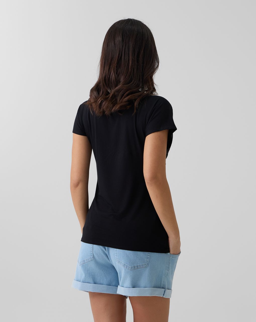 γυναικείο t-shirt εγκυμοσύνης/θηλασμού μαύρο - Prénatal