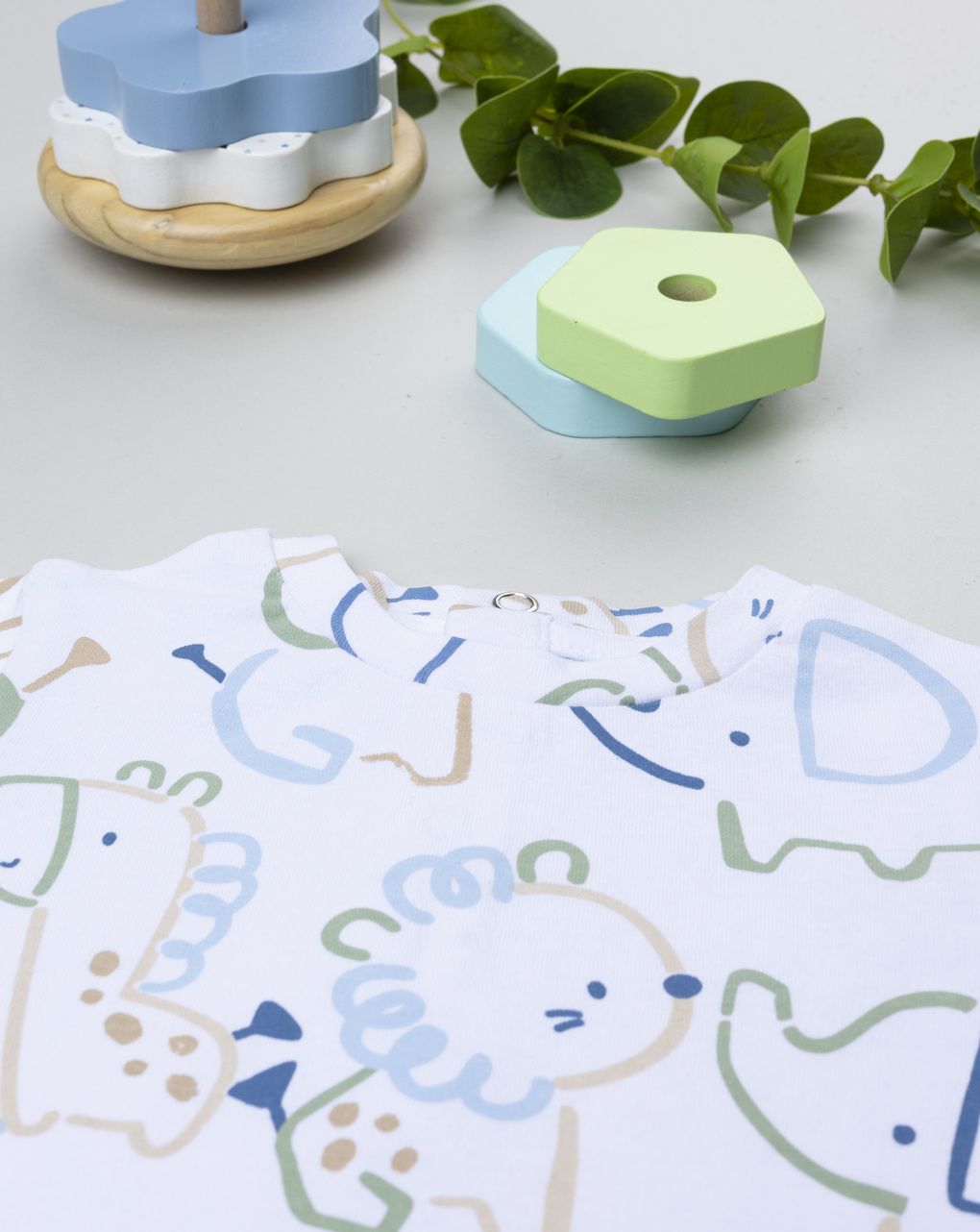 βρεφικό t-shirt λευκό savana για αγόρι - Prénatal