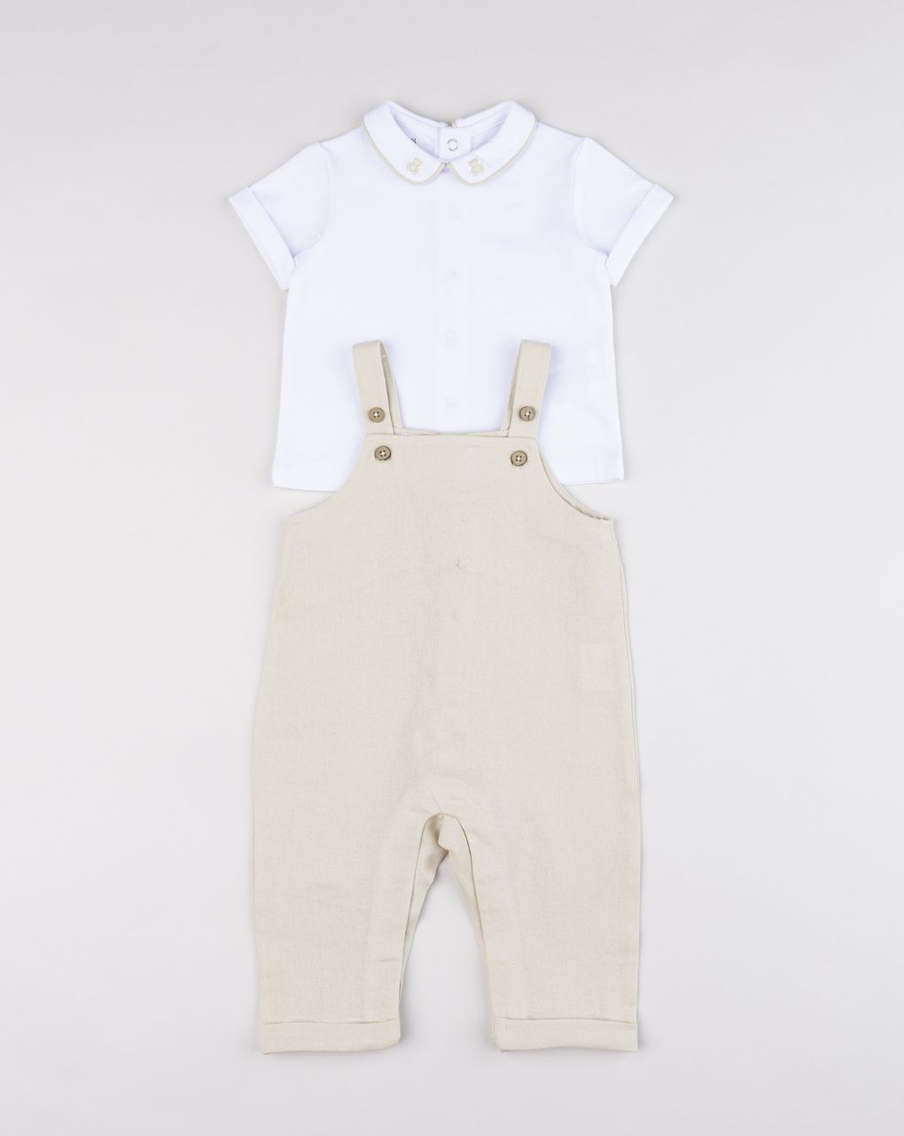 βρεφικό σετ t-shirt και σαλοπέτα teddy για αγόρι