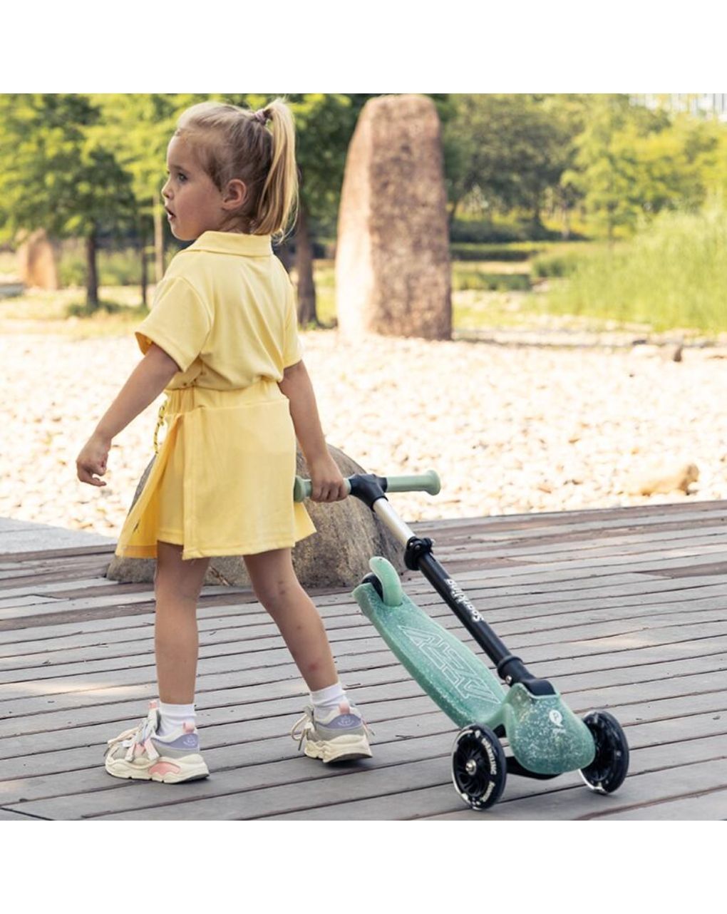 Qplay sparkling 5in1 scooter πατίνι nude pink 01-1212085-02 - Qplay