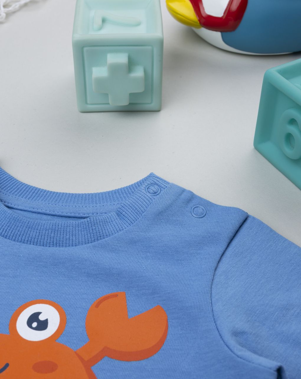 βρεφικό σετ t-shirt και σορτσάκι με καβουράκι για αγόρι - Prénatal