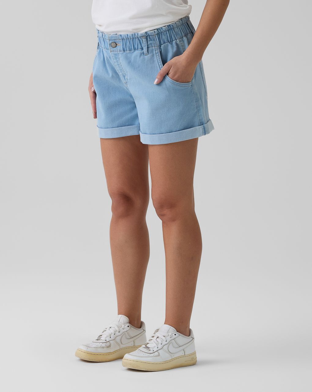 γυναικείο τζιν σορτσάκι εγκυμοσύνης μπλε ανοιχτό - Prénatal