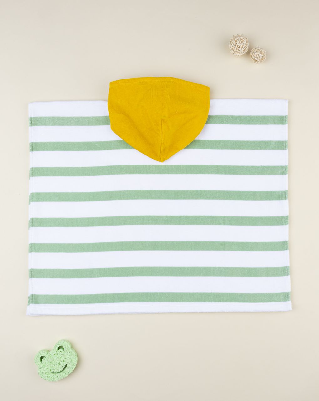 βρεφικό πόντσο θαλάσσης ριγέ με λιονταράκι για αγόρι - Prénatal