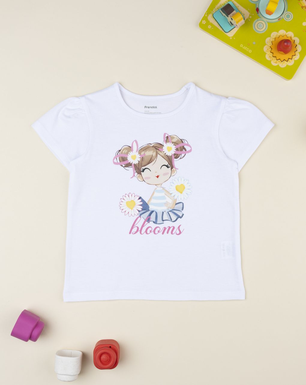 παιδικό t-shirt λευκό bloom για κορίτσι