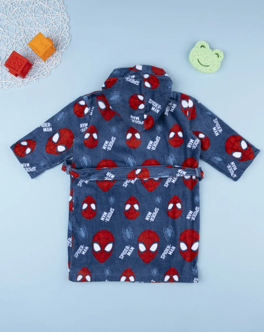 παιδικό μπουρνούζι μπλε spiderman για αγόρι - Prénatal