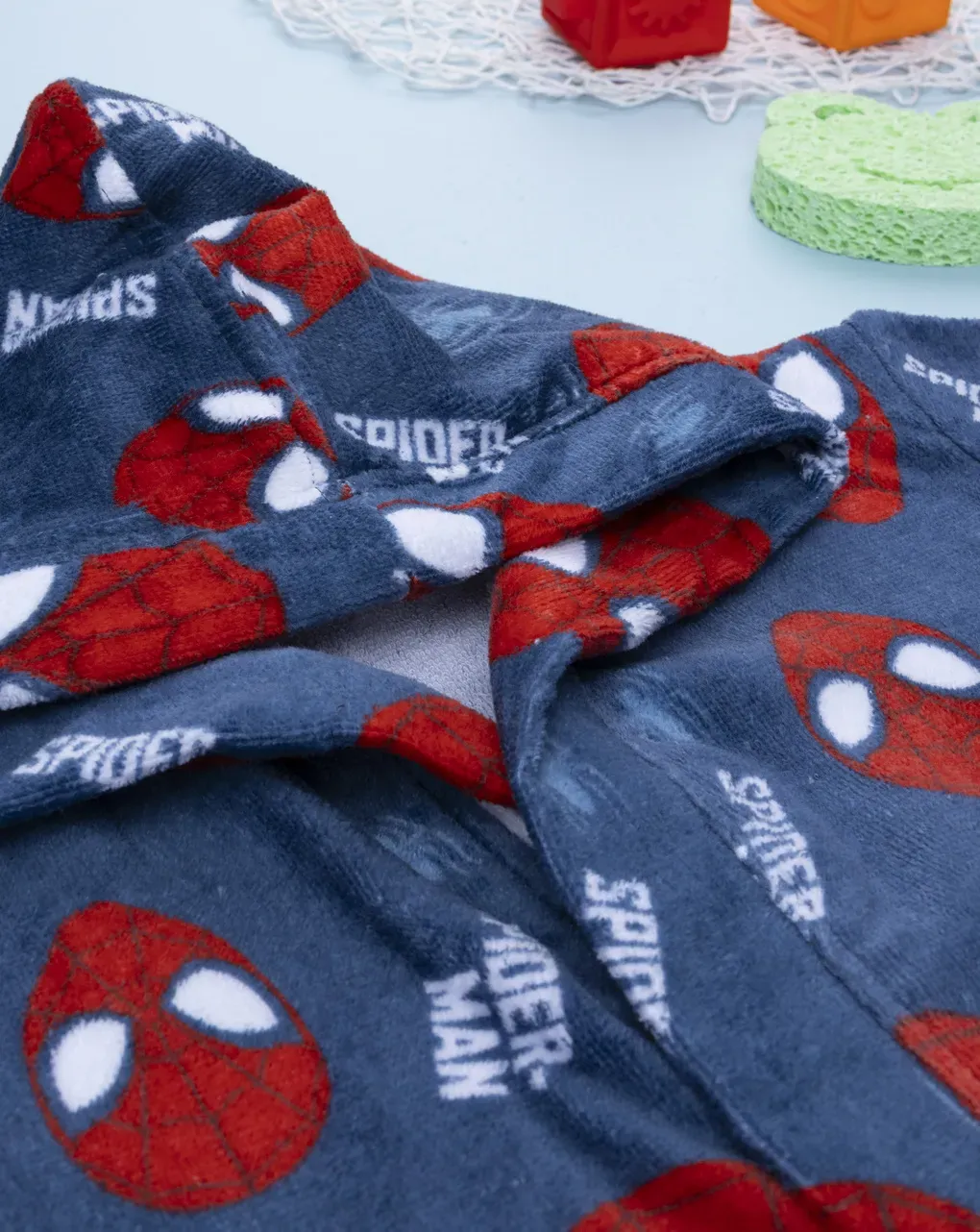 παιδικό μπουρνούζι μπλε spiderman για αγόρι - Prénatal