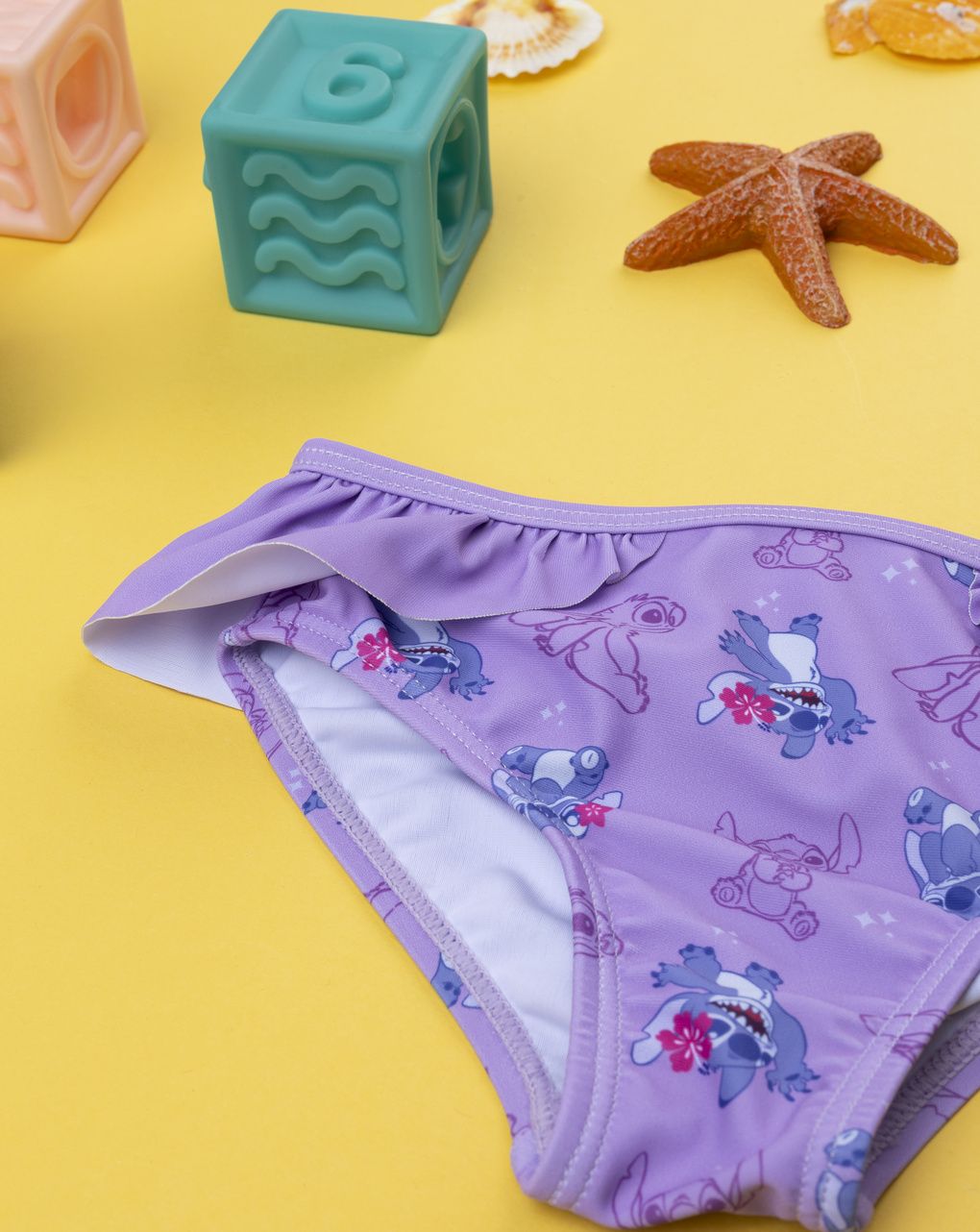βρεφικό μαγιό σλιπ λιλά stitch για κορίτσι - Prénatal