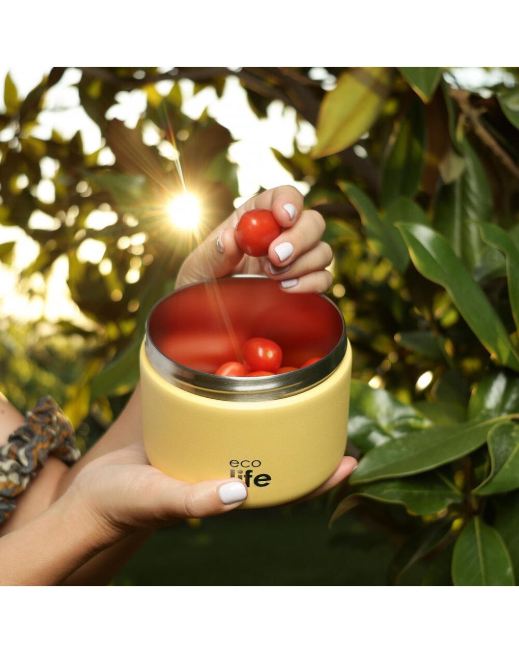 Ecolife στρογγυλός θερμός φαγητού 650ml κίτρινο 33-bo-9094 - Ecolife