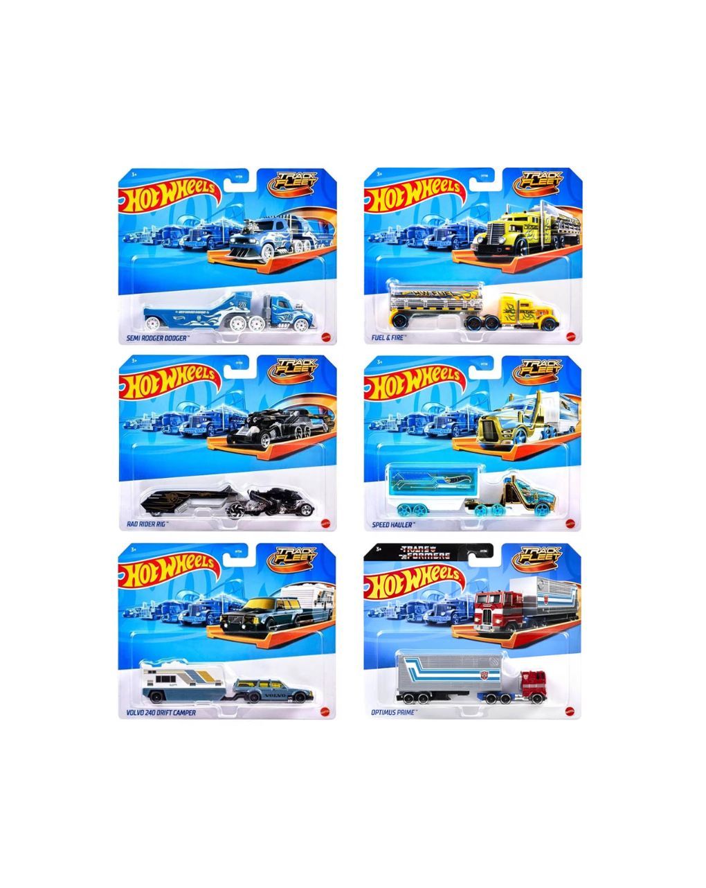 Hot wheels νταλίκα track fleet speed hyt56 (διάφορα σχέδια)