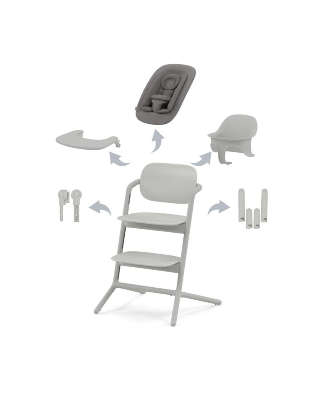 Cybex lemo 4-σε-1 σετ καθίσματος φαγητού suede grey - Cybex