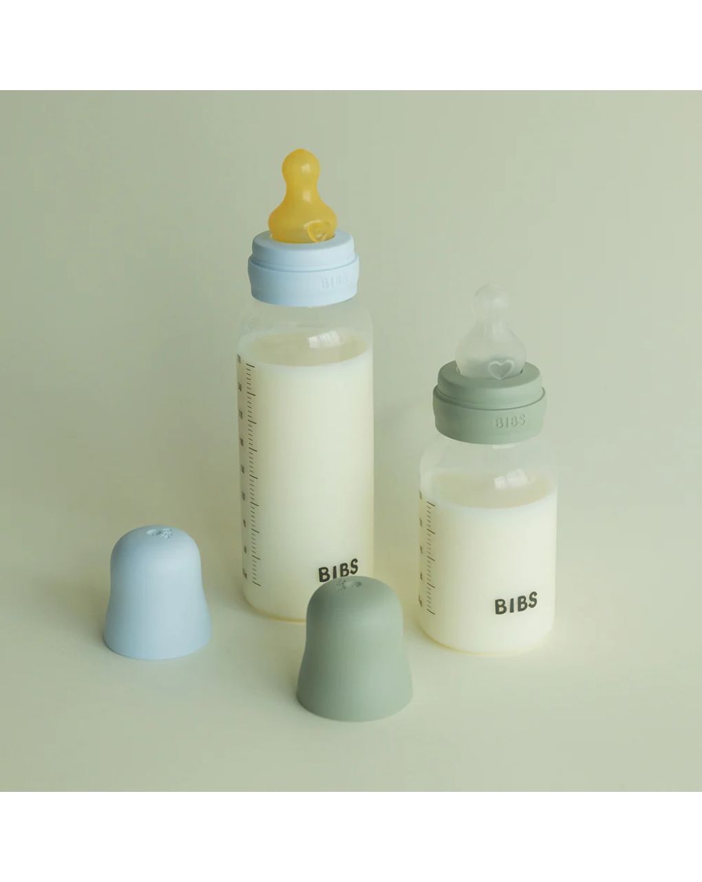 Bibs σετ πλαστικά μπιμπερό με latex θηλή 2τμχ 2+ μηνών 270ml ivory 5117216 - BIBS