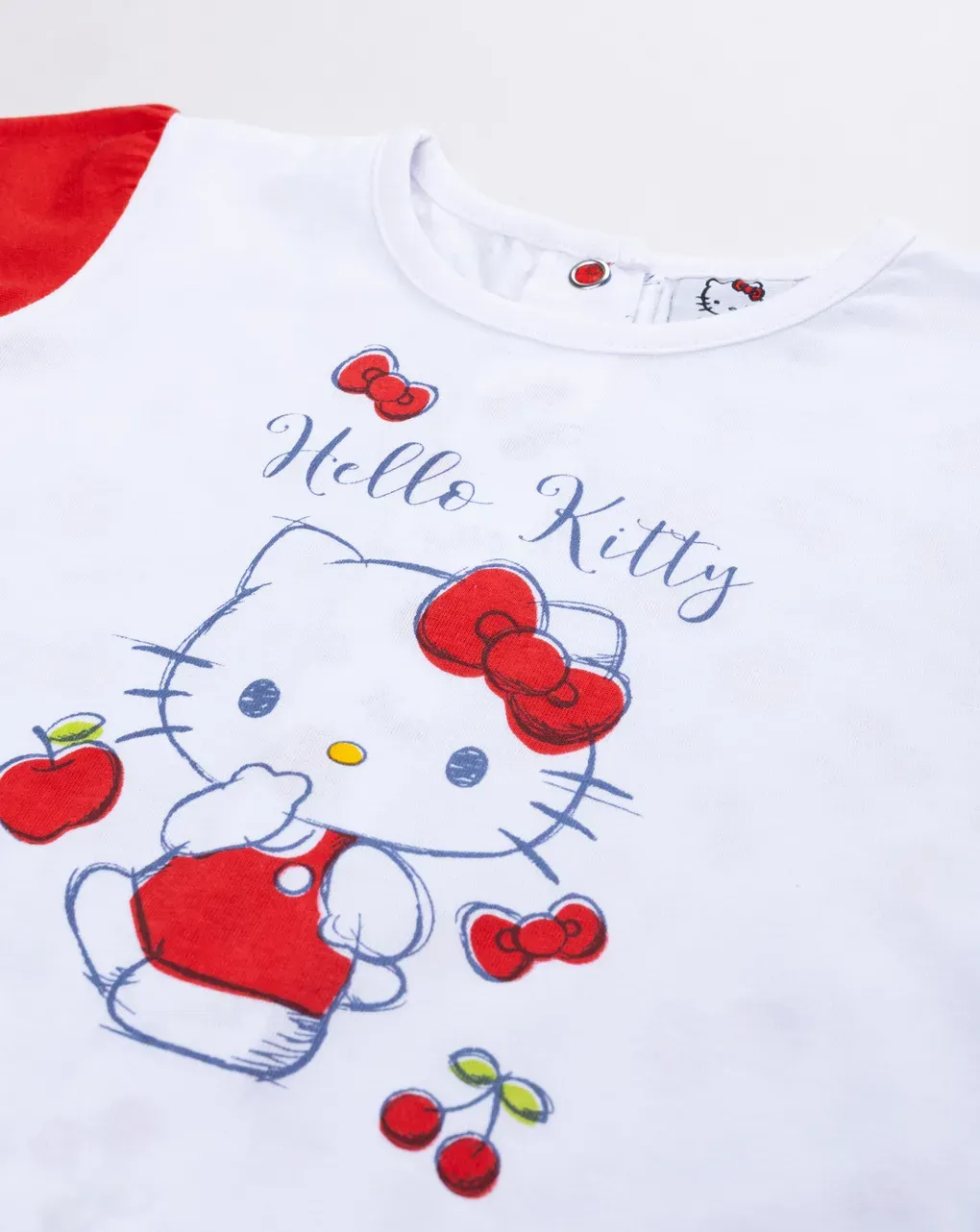 βρεφική πιτζάμα ολόσωμη λευκή hello kitty για κορίτσι - Prénatal