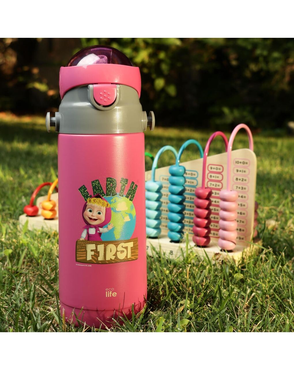 Ecolife kids παγούρι-θερμός 'masha - earth first' 400ml magenta 33-bo-2120 - Ecolife