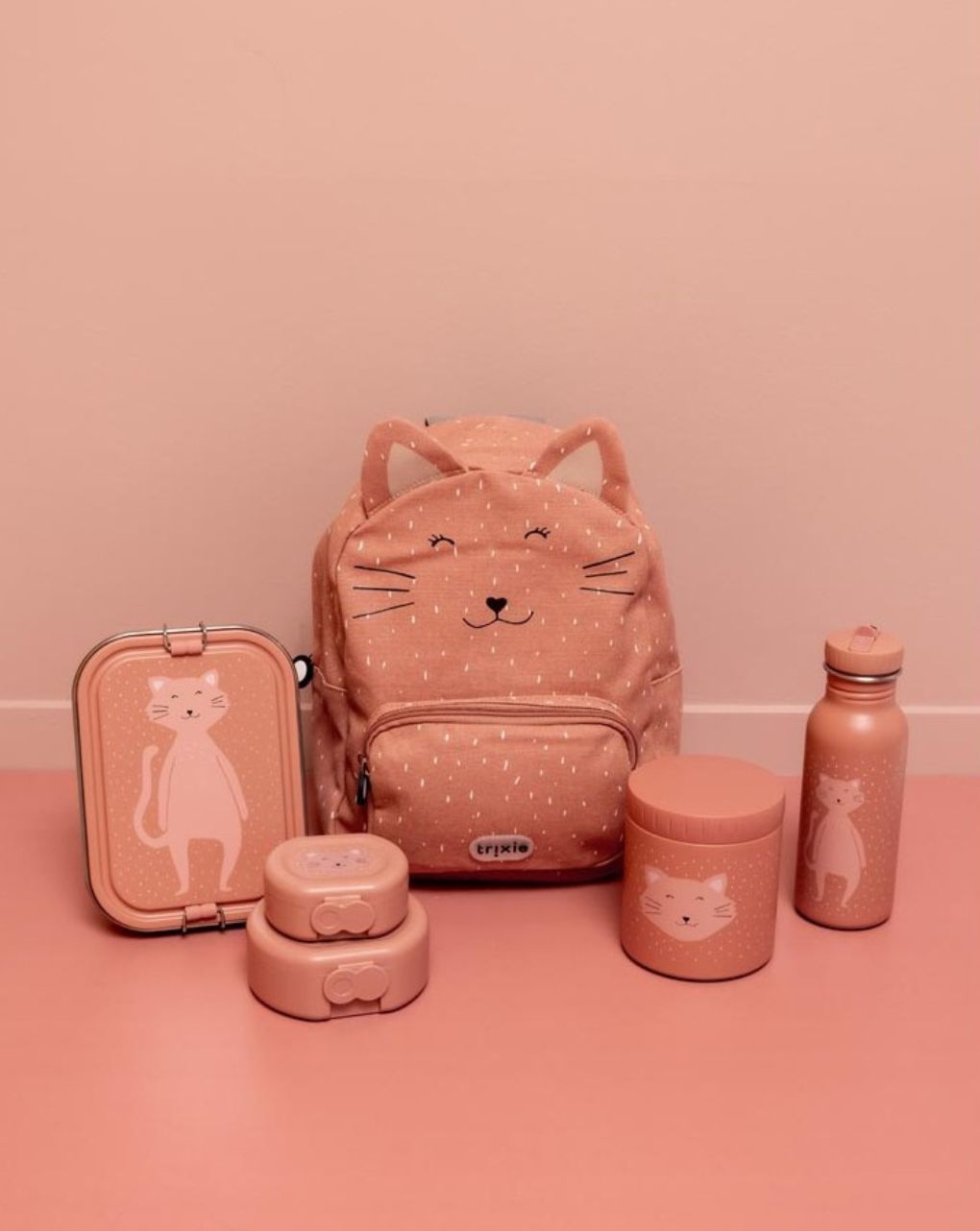 Trixie σετ φαγητοδοχεία snack box with clips 2τμχ mrs. cat t06222 - TRIXIE