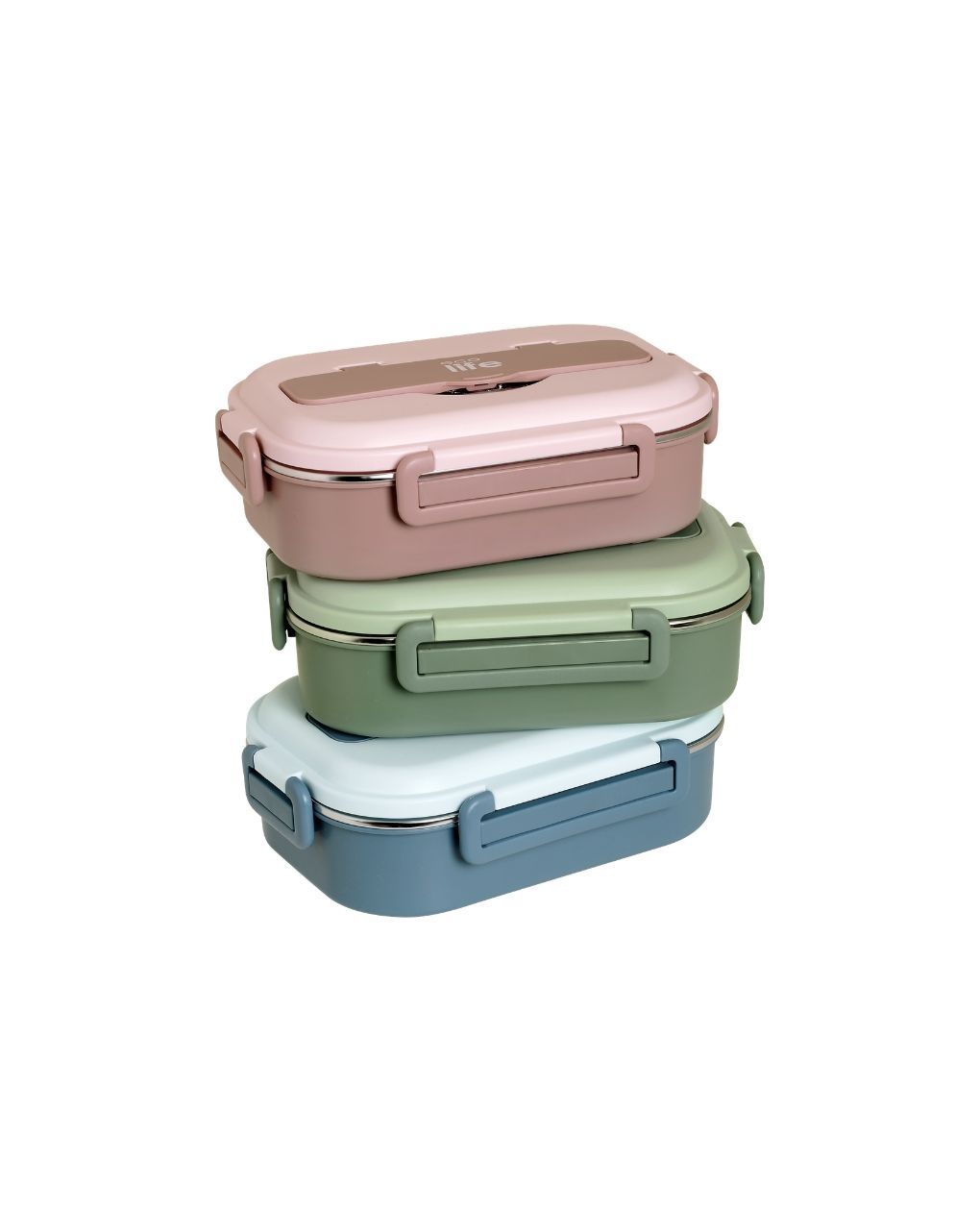Ecolife φαγητοδοχείο 3 θέσεων 1lt πράσινο 33-fc-9093 - Ecolife