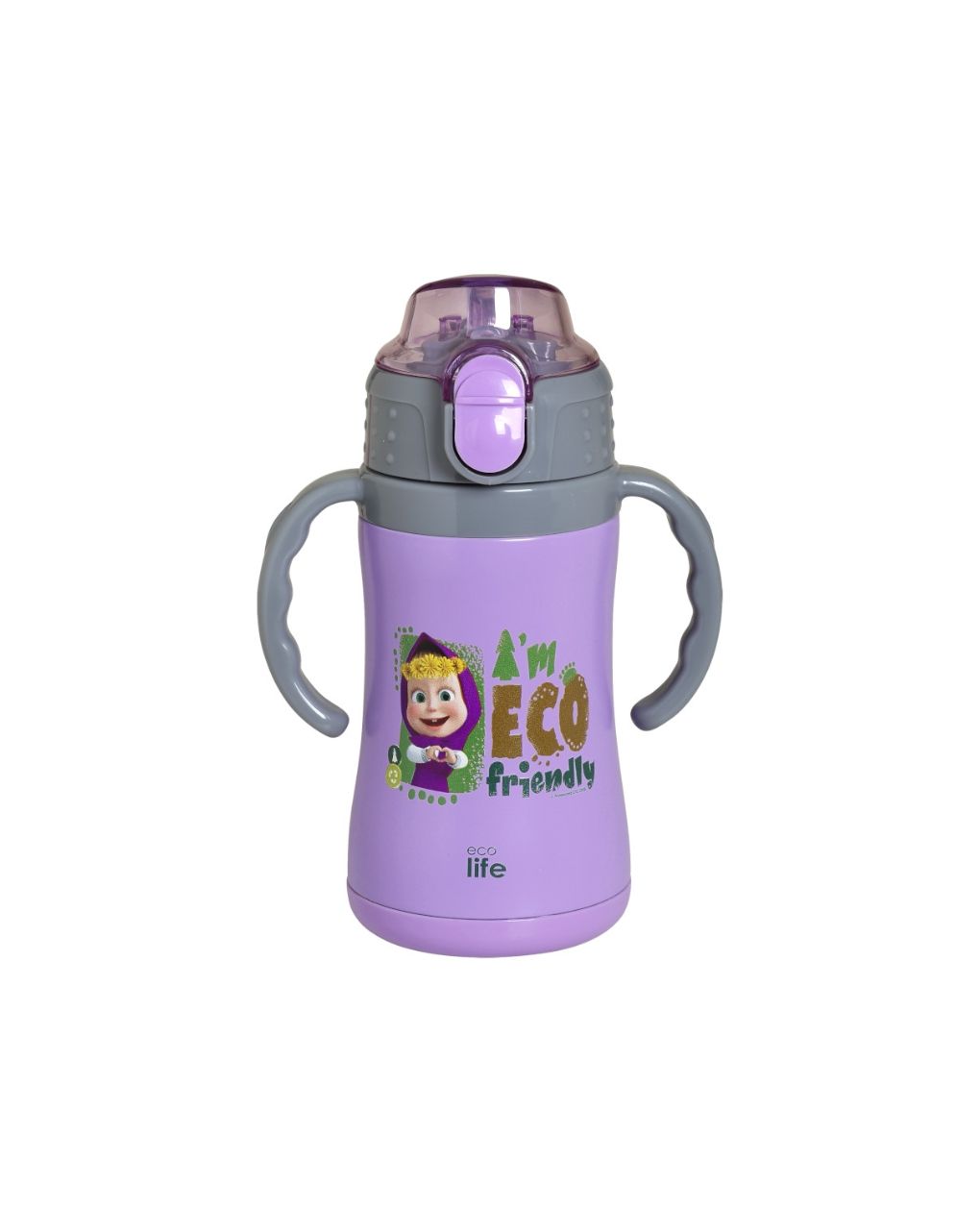 Ecolife kids παγούρι-θερμός 'masha -eco friendly' 300ml lilac 33-bo-2122