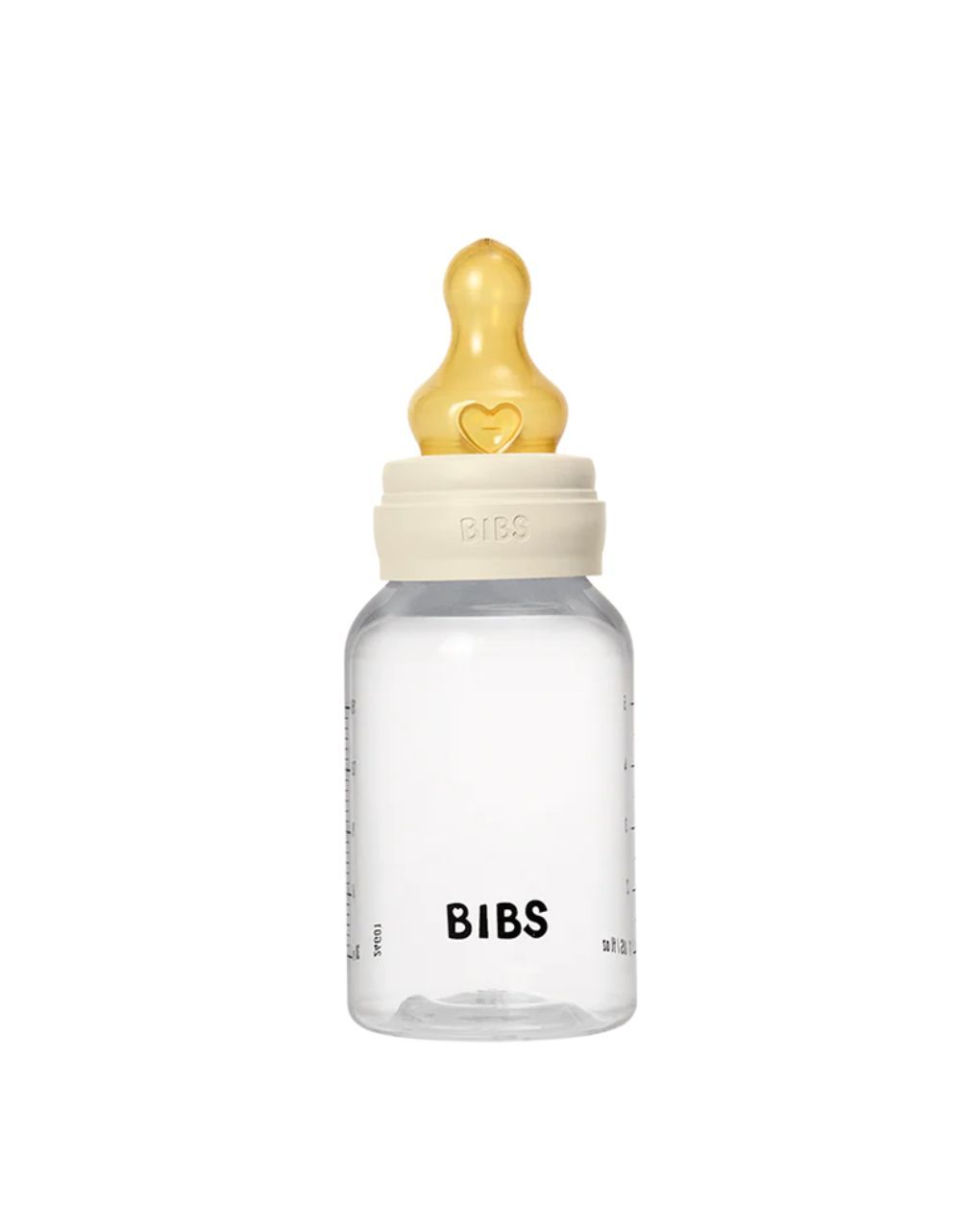 Bibs πλαστικό μπιμπερό με θηλή latex αργής ροής 0 μηνών+ 150ml ivory 12.5016216