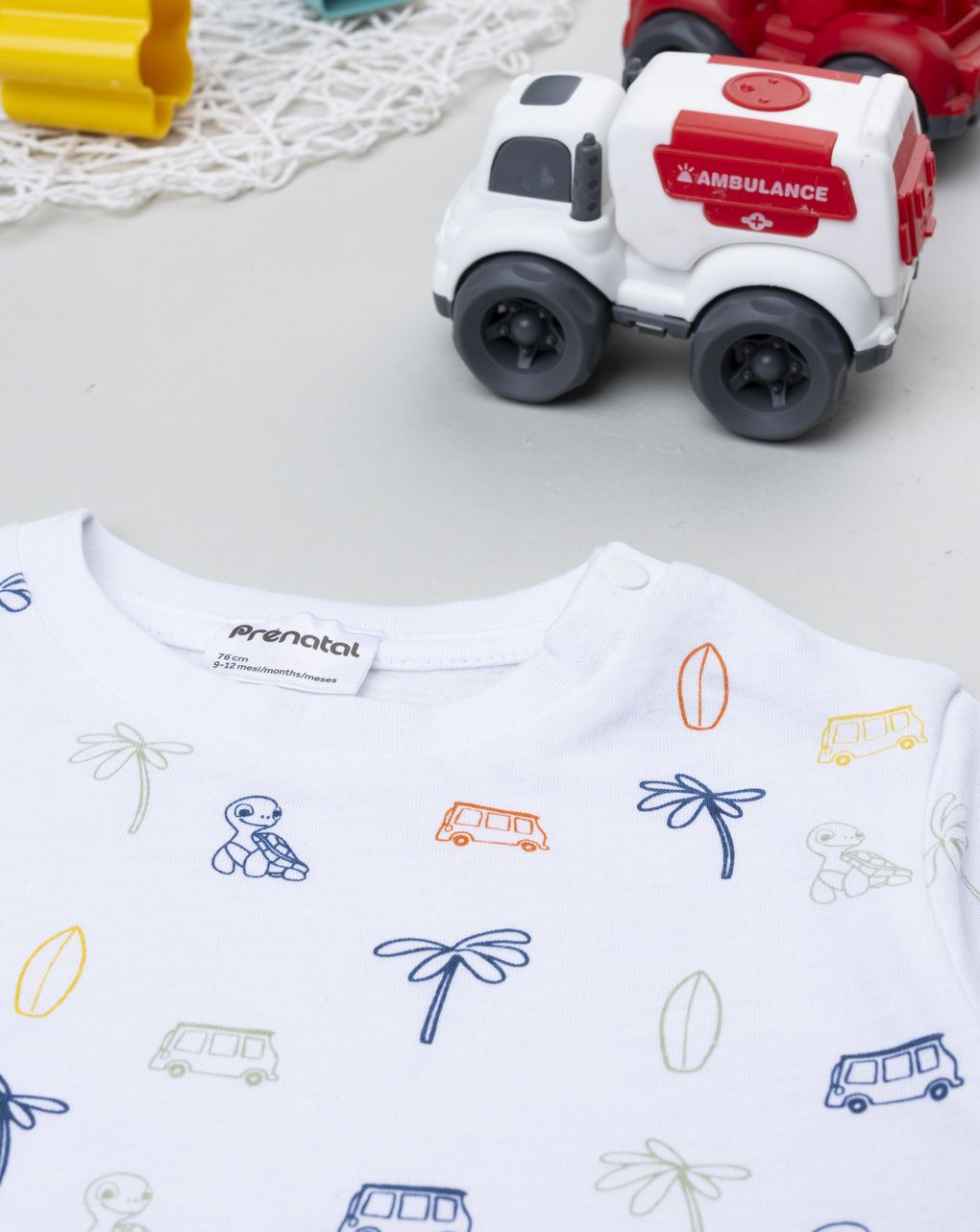 βρεφικό t-shirt λευκό summer για αγόρι - Prénatal