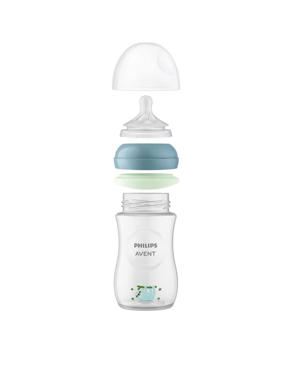 Philips avent natural response nighttime πλαστικό μπιμπερό με θηλή σιλικόνης μέτριας ροής 3-6 μηνών 260ml sloth scy903/81 - Philips Avent