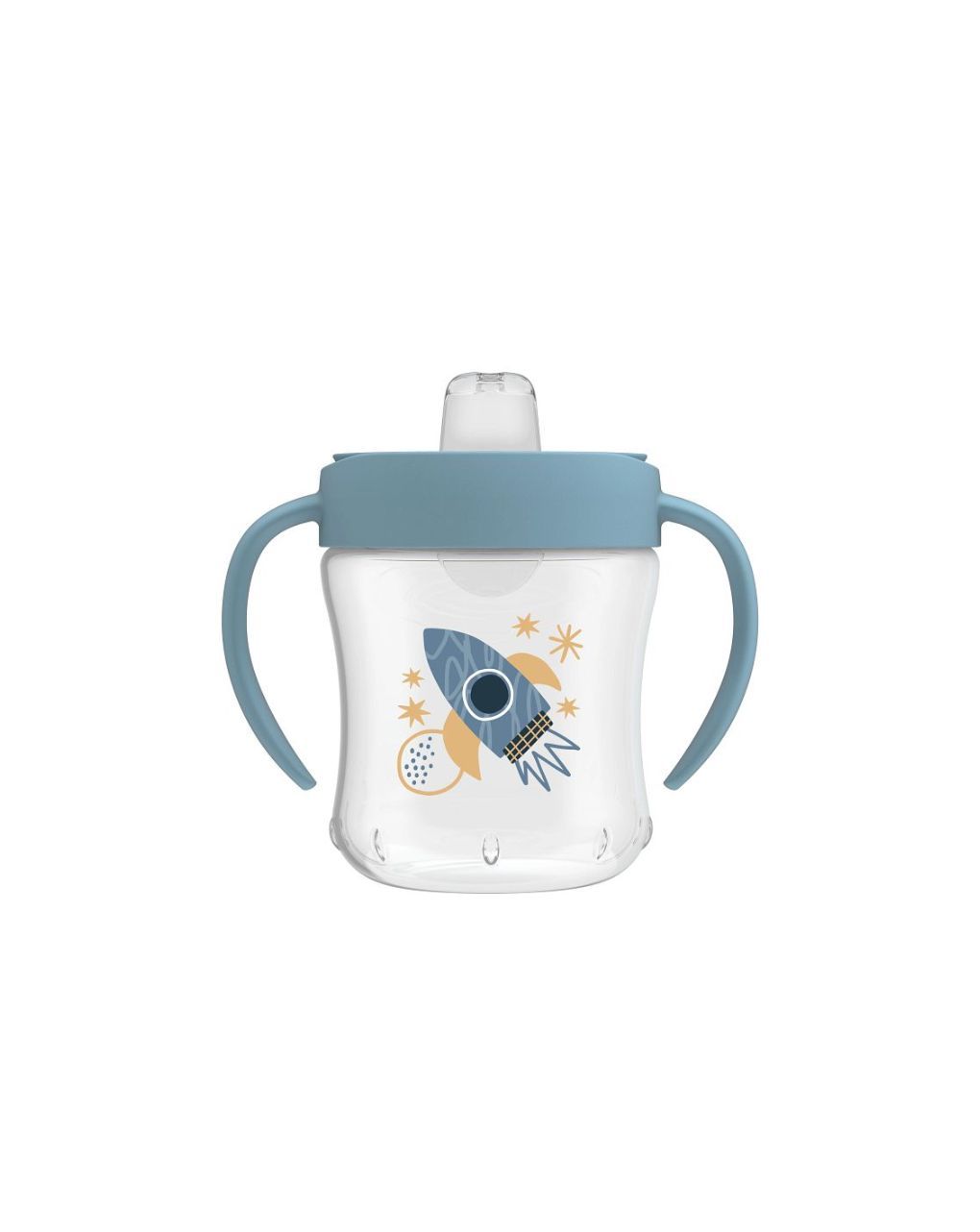 Dr. brown's εκπαιδευτικό ποτηράκι soft spout 6 μηνών + 180ml μπλε 112.70.1hc.415 - Dr Browns