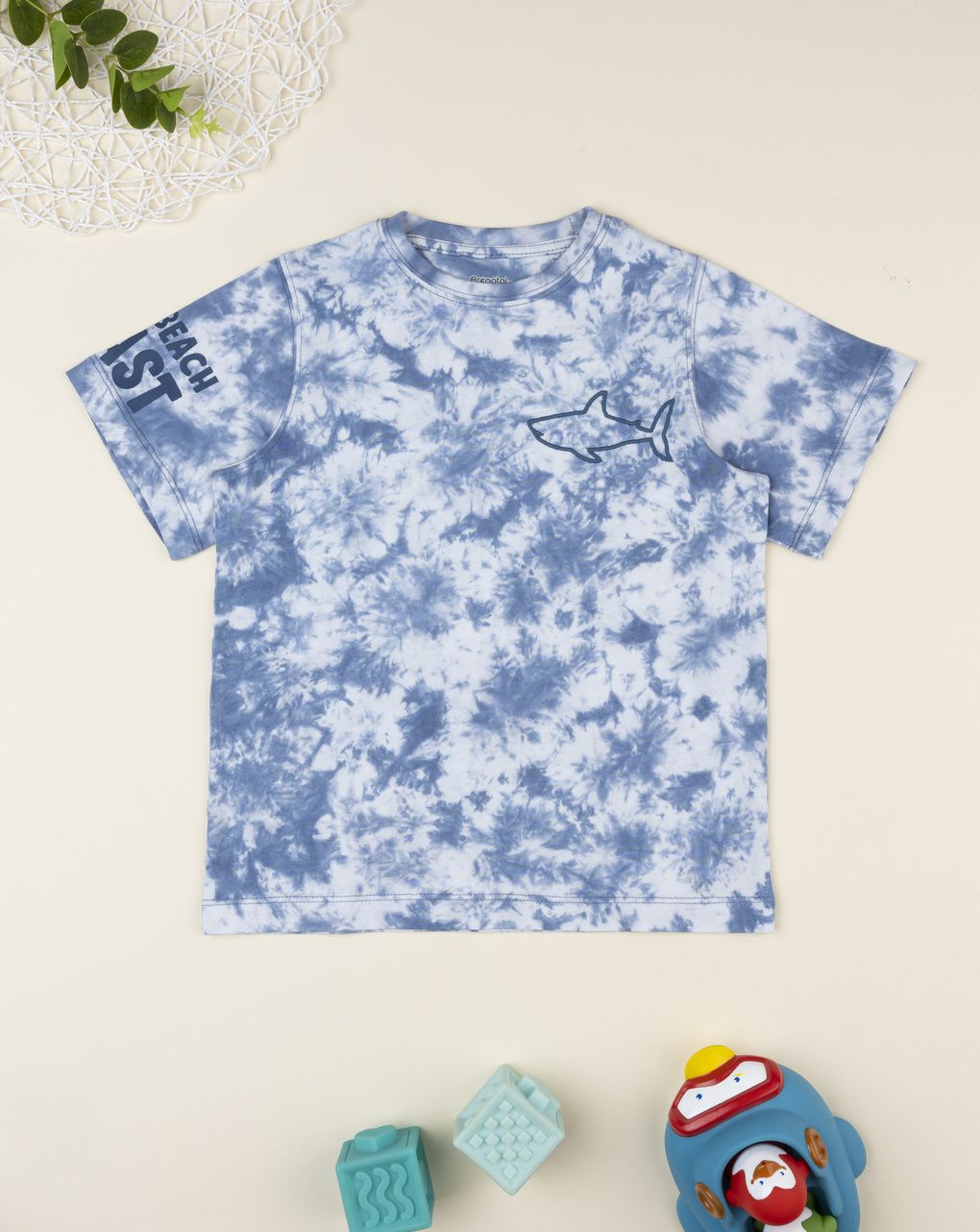 παιδικό t-shirt tie dye με καρχαρία για αγόρι