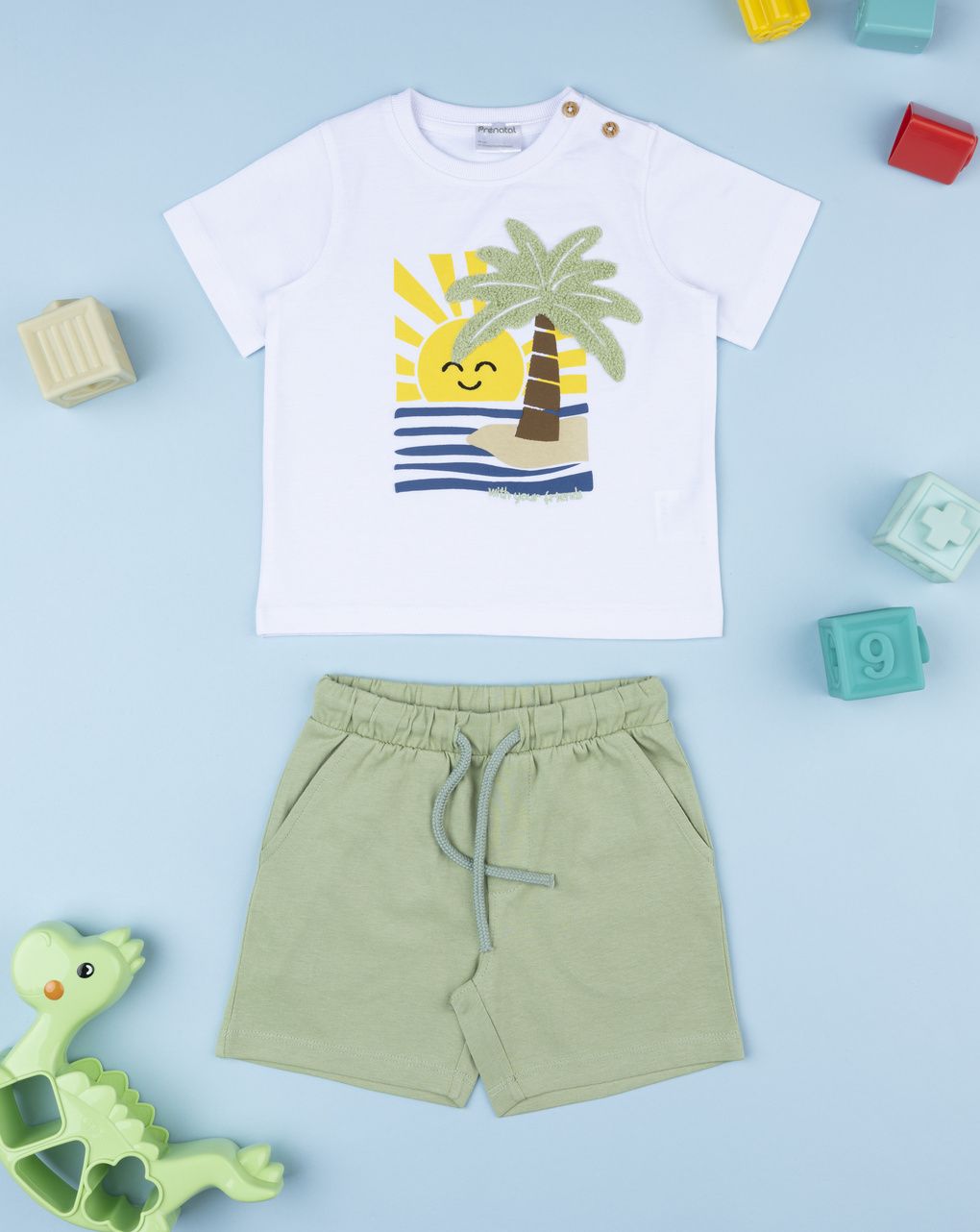 βρεφικό σετ t-shirt και σορτσάκι summer για αγόρι