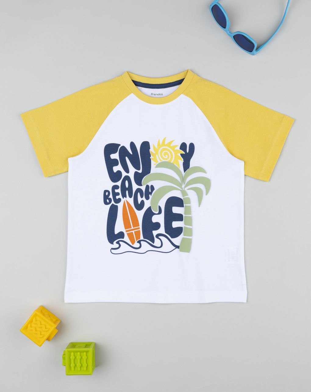 παιδικό t-shirt λευκό beach life για αγόρι