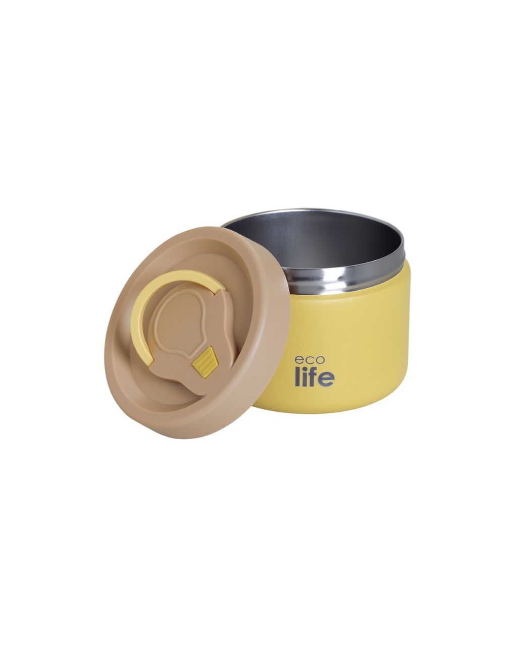 Ecolife στρογγυλός θερμός φαγητού 650ml κίτρινο 33-bo-9094 - Ecolife