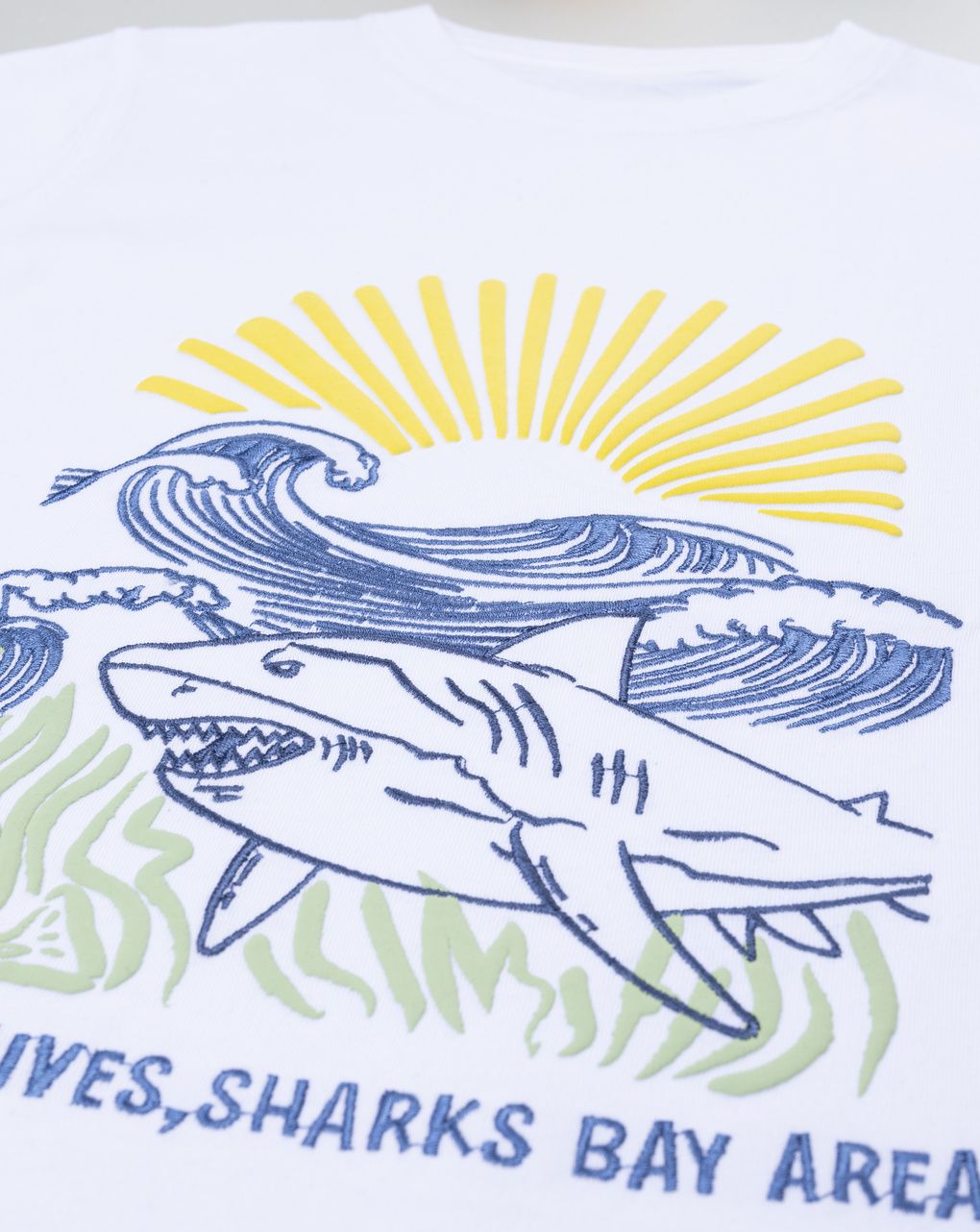 παιδικό t-shirt λευκό sharks για αγόρι - Prénatal