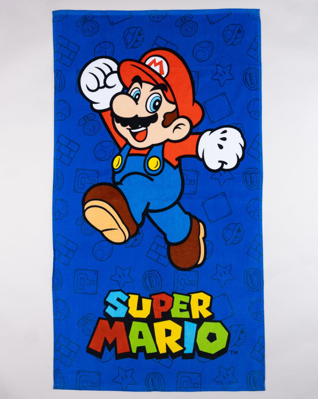 παιδική πετσέτα θαλάσσης μπλε super mario για αγόρι
