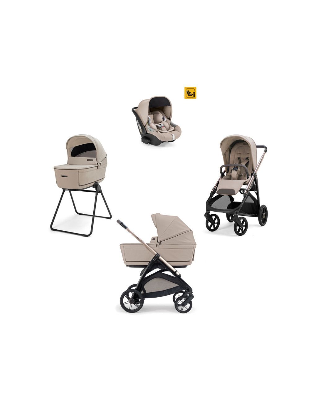 Inglesina aptica σύστημα μεταφοράς quattro με κάθισμα αυτοκινήτου darwin vicuna beige/palladio black