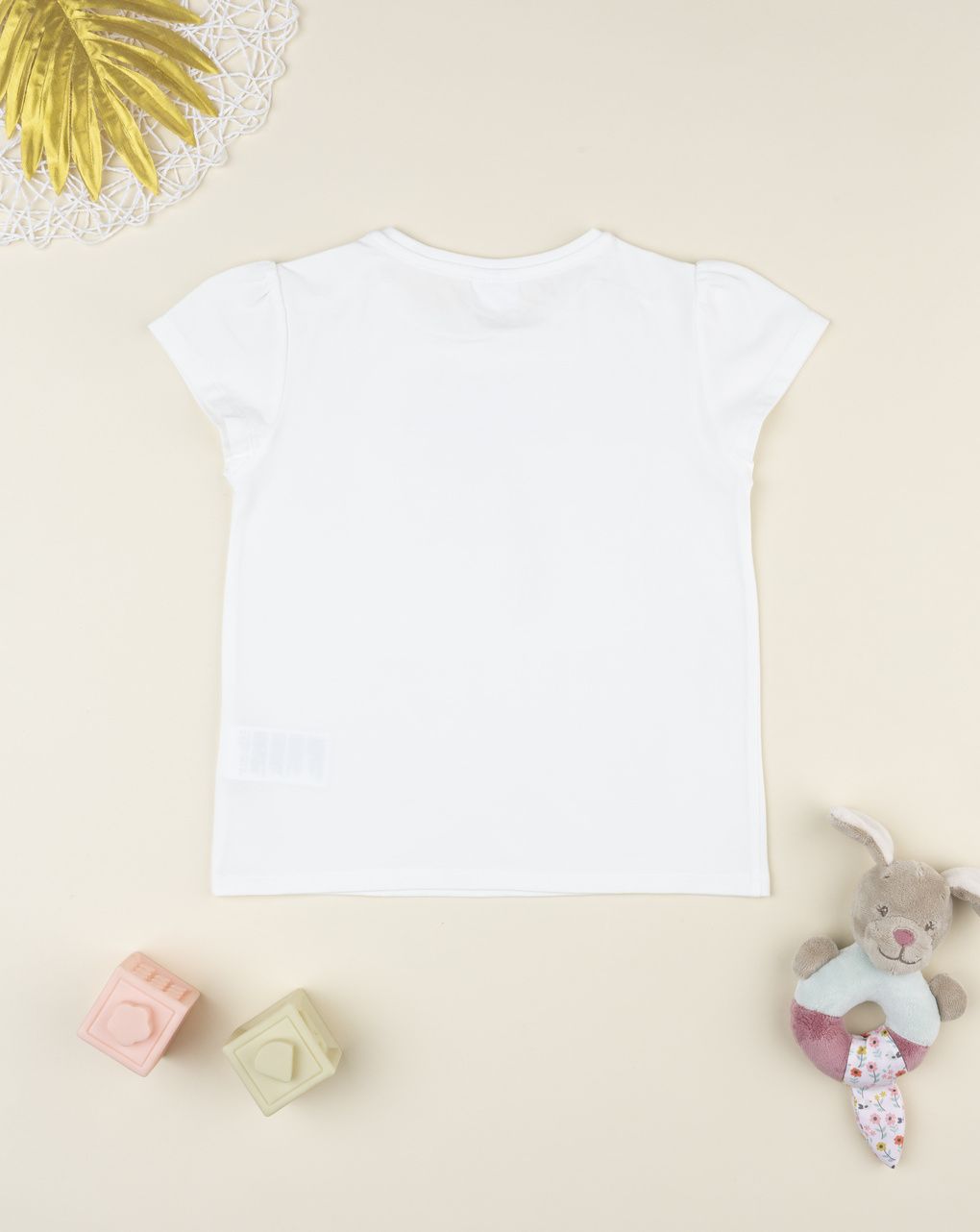παιδικό t-shirt λευκό με φοίνικες για κορίτσι - Prénatal