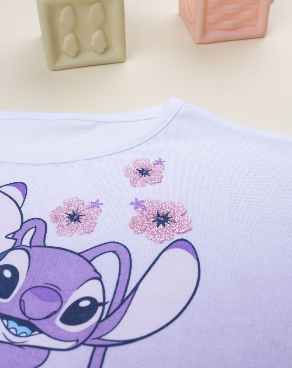 παιδικό σετ t-shirt και σορτσάκι stitch για κορίτσι - Prénatal