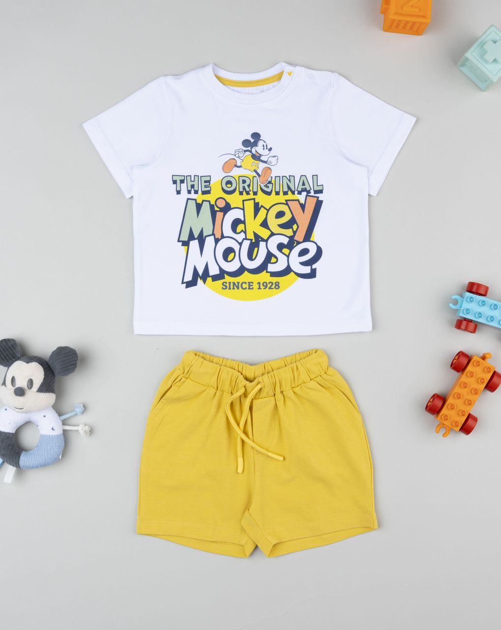 βρεφικό σετ t-shirt και σορτσάκι mickey για αγόρι