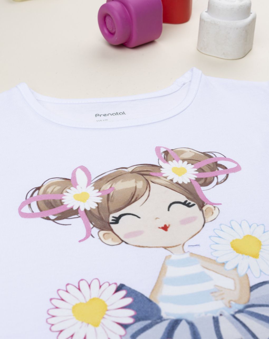 παιδικό t-shirt λευκό bloom για κορίτσι - Prénatal