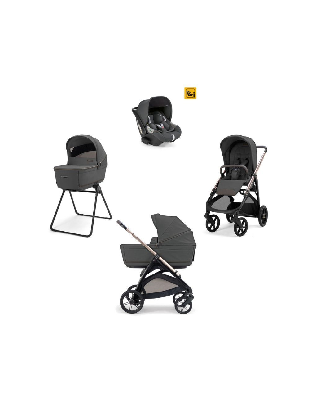 Inglesina aptica σύστημα μεταφοράς quattro με κάθισμα αυτοκινήτου darwin marble grey/palladio black