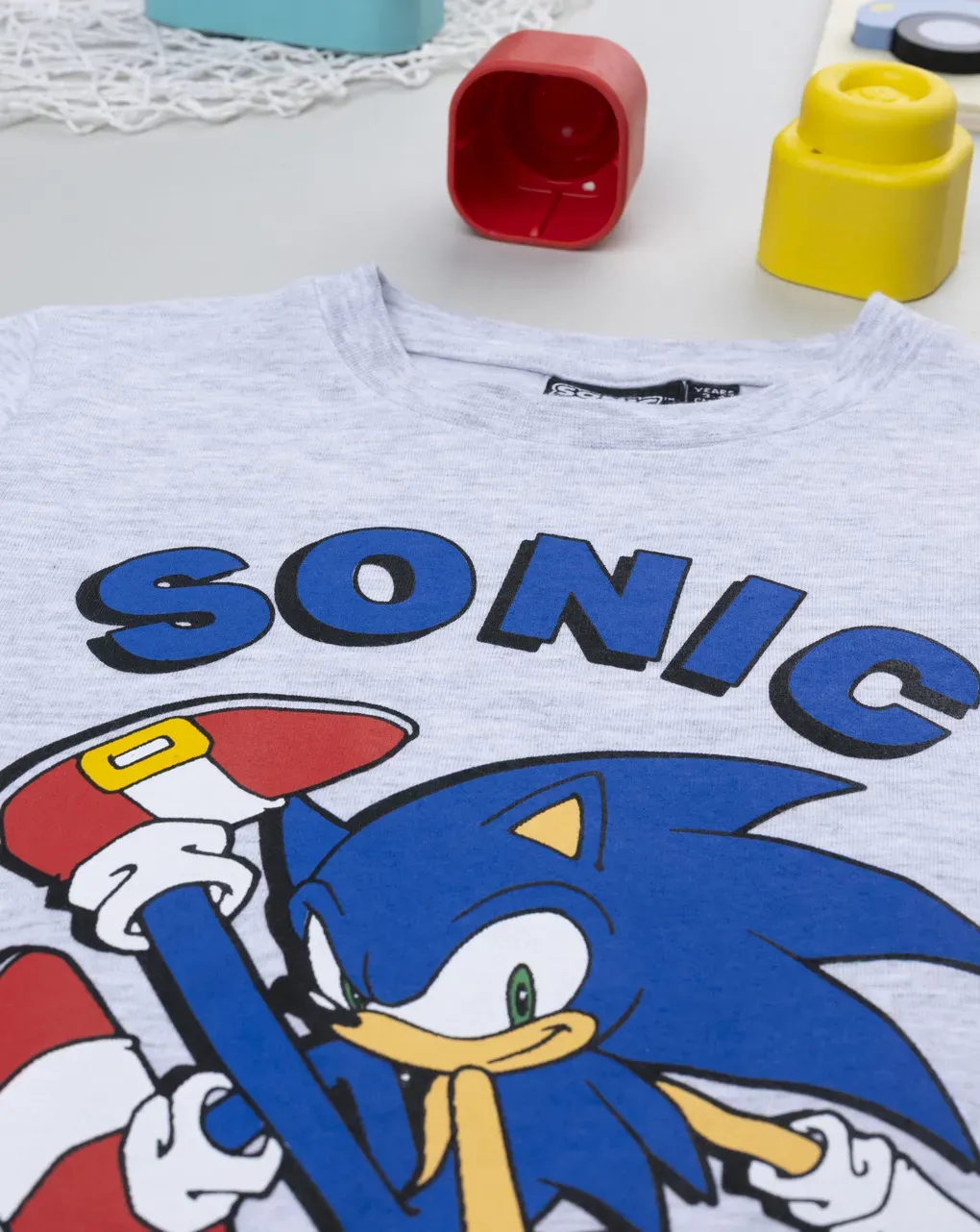 παιδική πιτζάμα γκρι/μπλε sonic για αγόρι - Prénatal