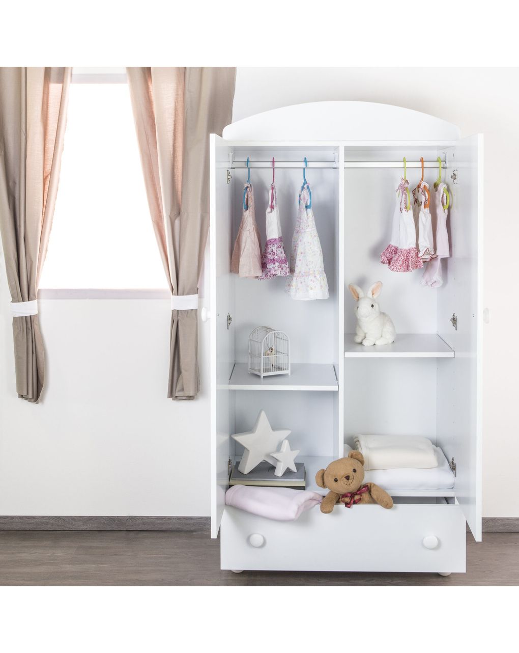 Italbaby ξύλινη δίφυλλη ντουλάπα bear - italbaby