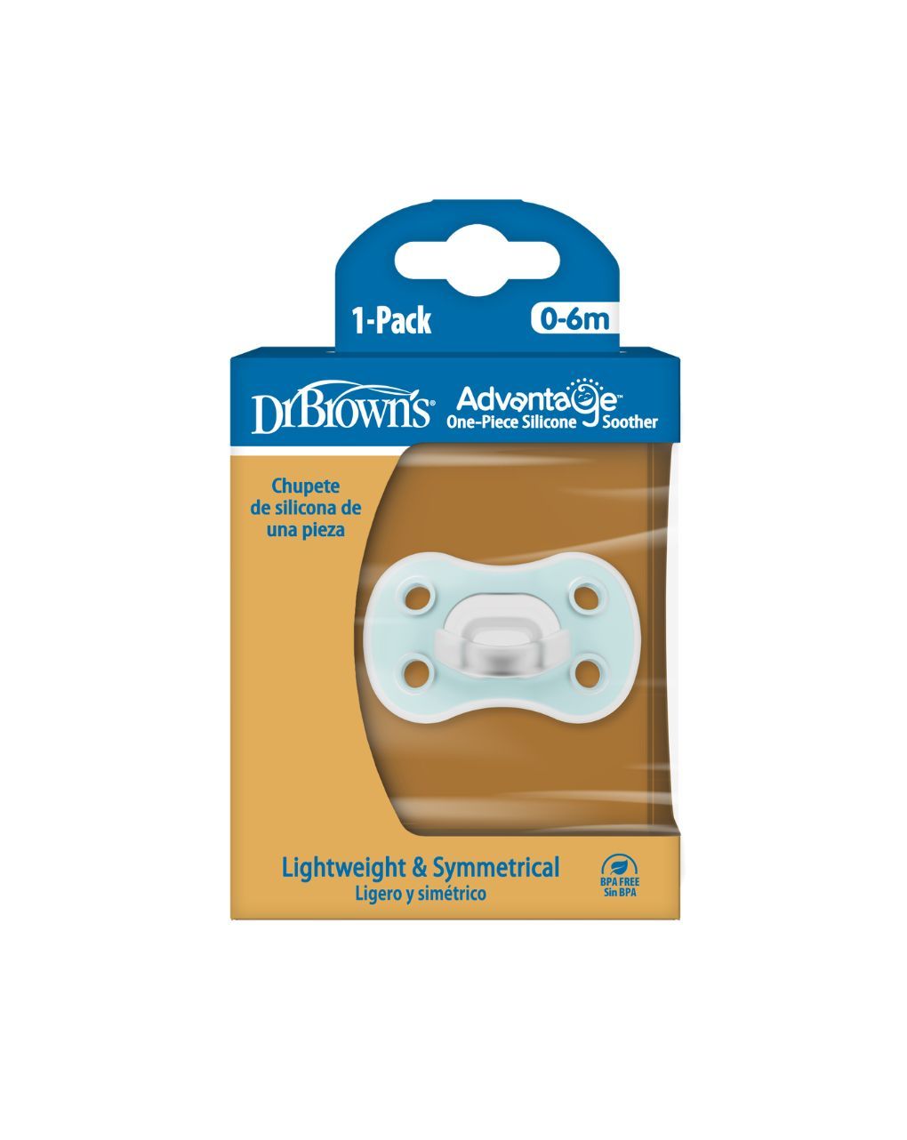 Dr. brown’s advantage πιπίλα σιλικόνης  0-6 μηνών boy 112.70.1hc.422 - Dr Browns