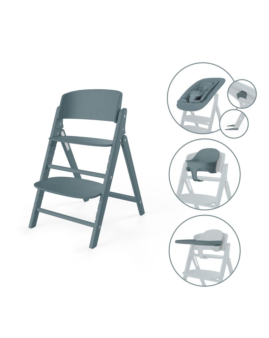 Cybex click & fold 4-σε-1 κάθισμα φαγητού stone blue - Cybex