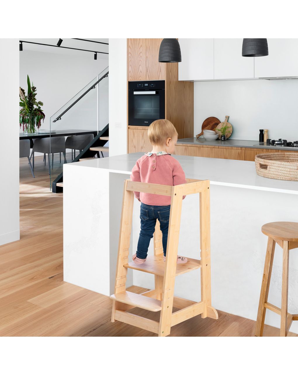 Italbaby ξύλινος πύργος εκμάθησης μοντεσσόρι bamboo natural - italbaby