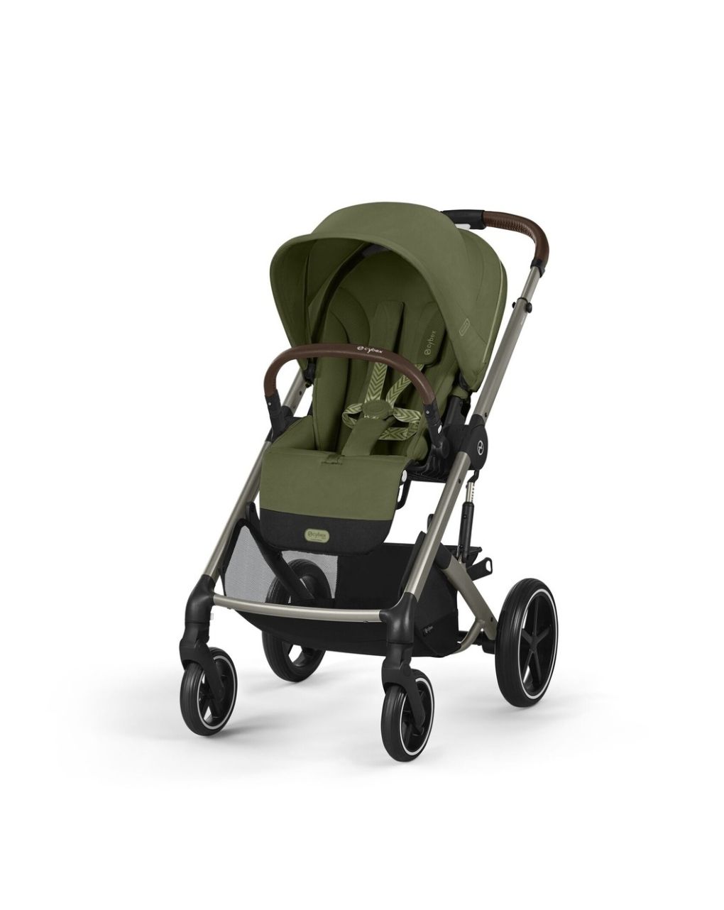 Cybex balios s lux σύστημα μεταφοράς trio με cot s lux, cloud g3 plus moon black και αντάπτορες moss green - Cybex