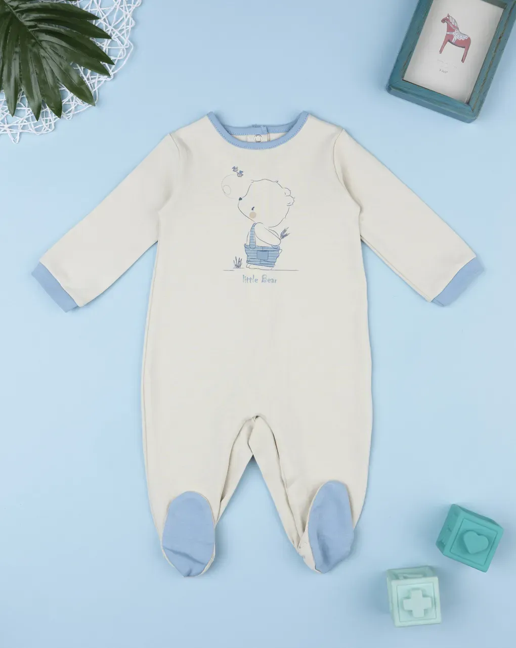 βρεφικό φορμάκι μπεζ little bear για αγόρι - Prénatal