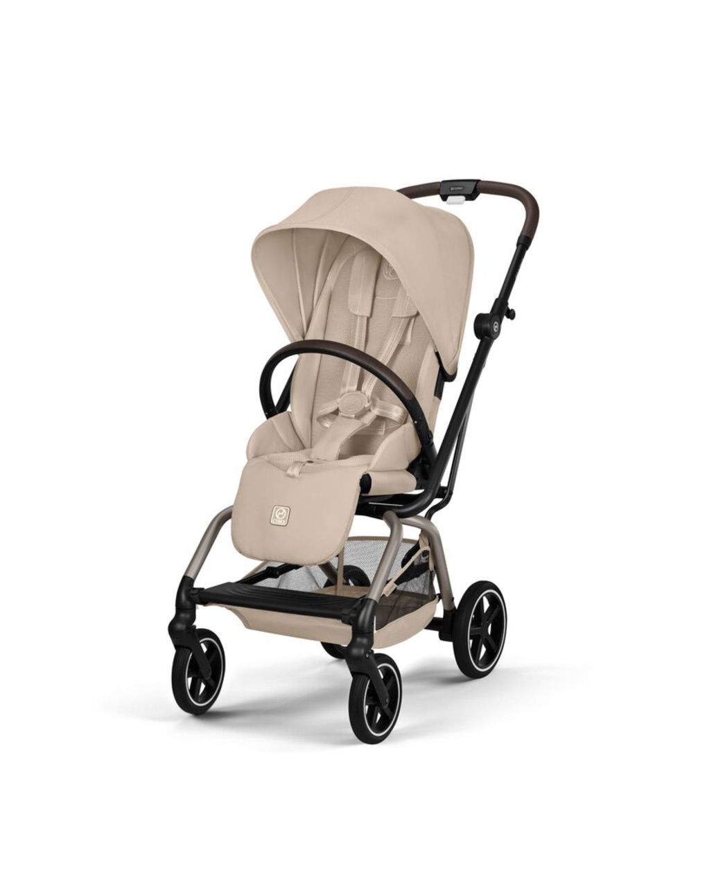 Cybex eezy s twist+2 καρότσι περιπάτου almond beige / taupe frame