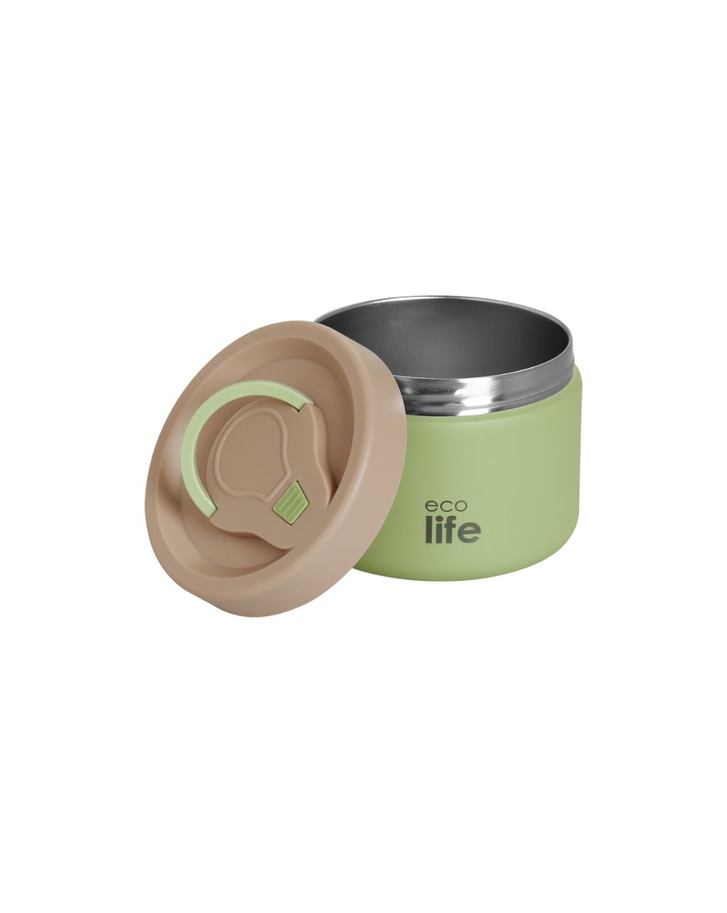 Ecolife στρογγυλός θερμός φαγητού 650ml πράσινο 33-bo-9095 - Ecolife