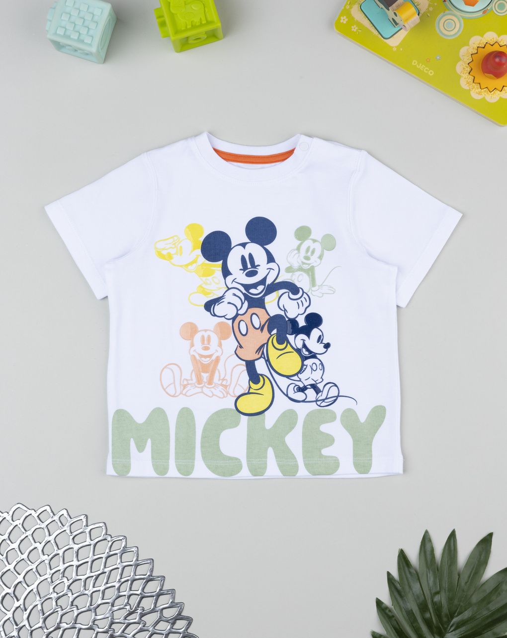 βρεφικό t-shirt λευκό mickey για αγόρι