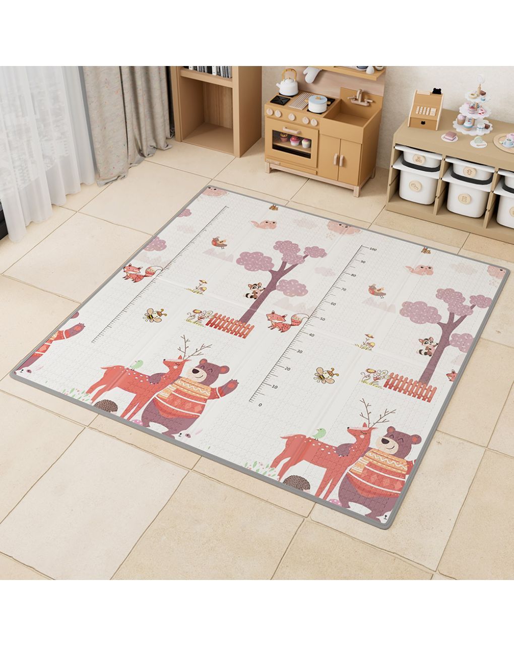 Bebe stars χαλάκι δραστηριοτήτων διπλής όψης 150x150x1cm 100-503 - Bebe Stars