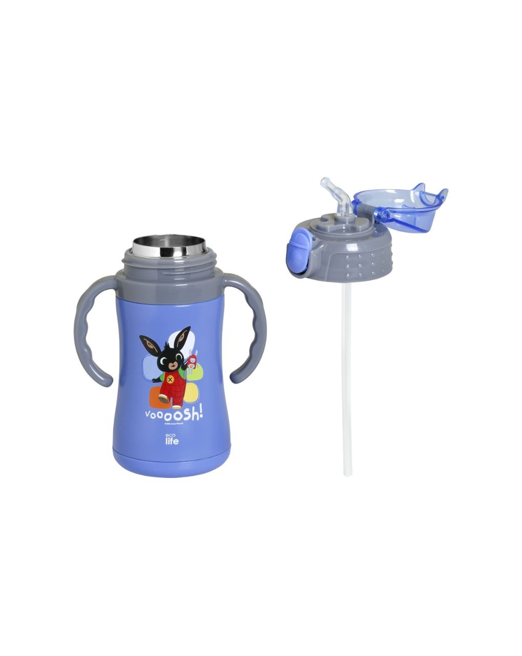 Ecolife kids παγούρι-θερμός 'bing - voooosh' 300ml blue 33-bo-2124 - Ecolife