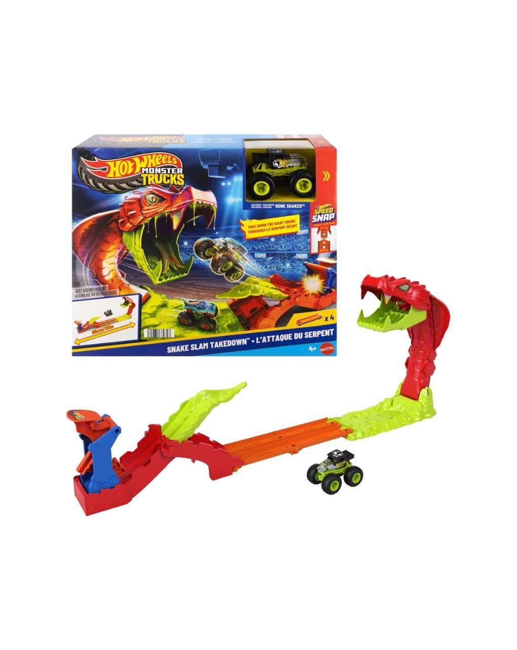 Hot wheels monster trucks πίστα επίθεση φιδιού jjn44 - Hot wheels